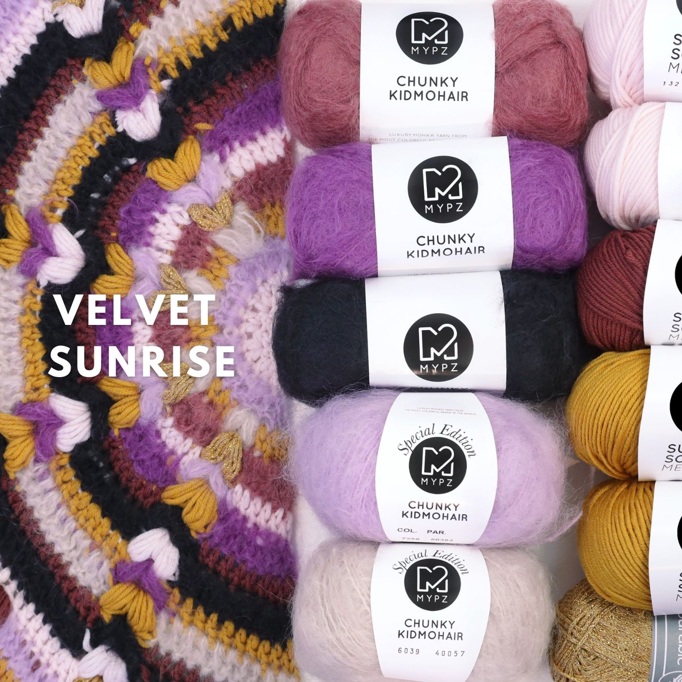 Kit de crochet - MYPZ châle bohème CROCHET ALONG (ENG-NL-DE-FR-ES)