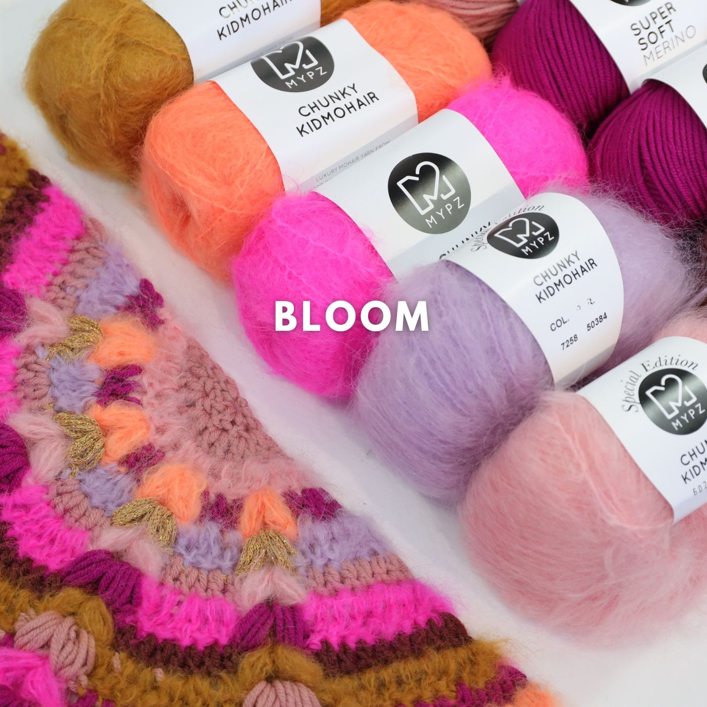 Kit de crochet - MYPZ châle bohème CROCHET ALONG (ENG-NL-DE-FR-ES)
