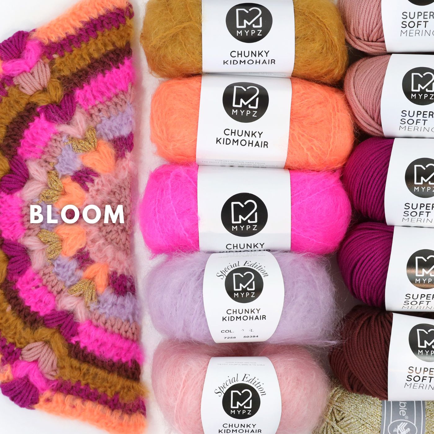 Kit de crochet - MYPZ châle bohème CROCHET ALONG (ENG-NL-DE-FR-ES)