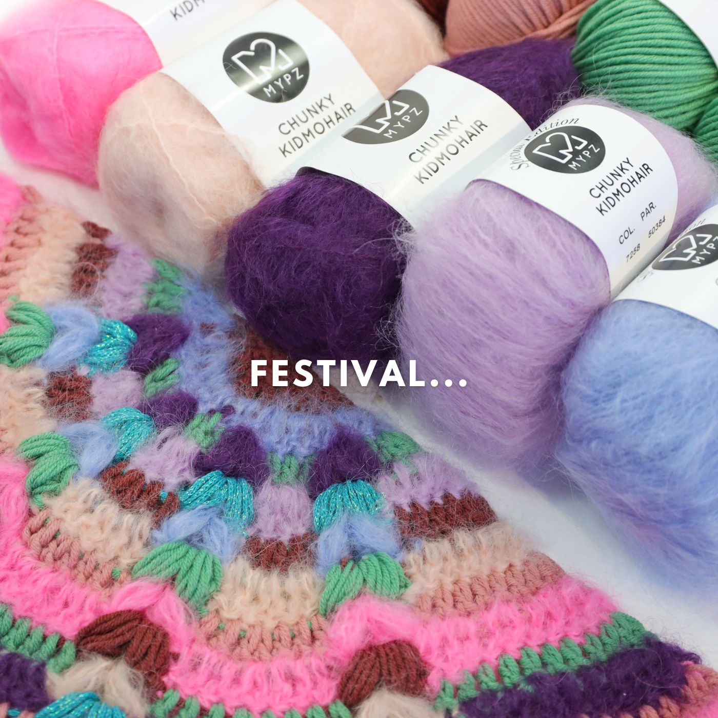 Kit de crochet - MYPZ châle bohème CROCHET ALONG (ENG-NL-DE-FR-ES)