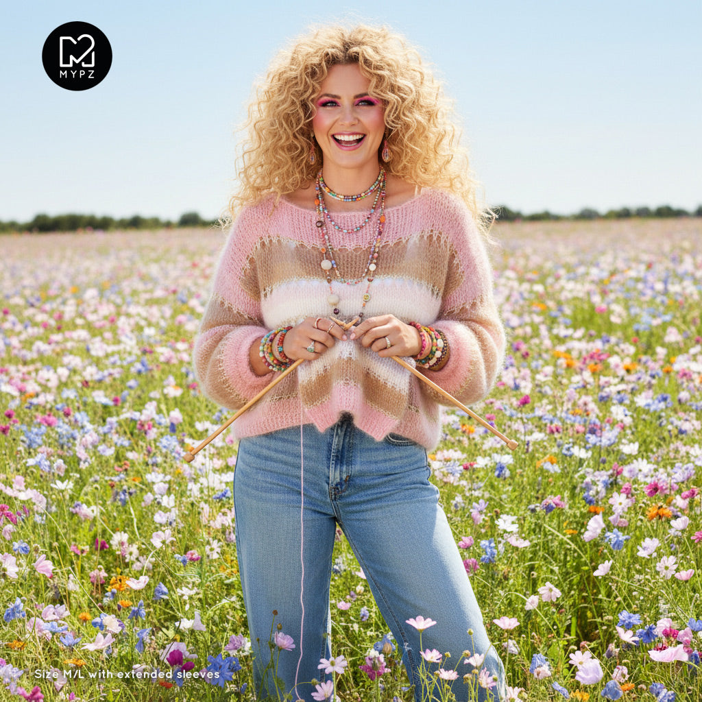 Kit de tricot – MYPZ Basic Light Mohair Top Beige No10 (ENG-NL-DE-FR)