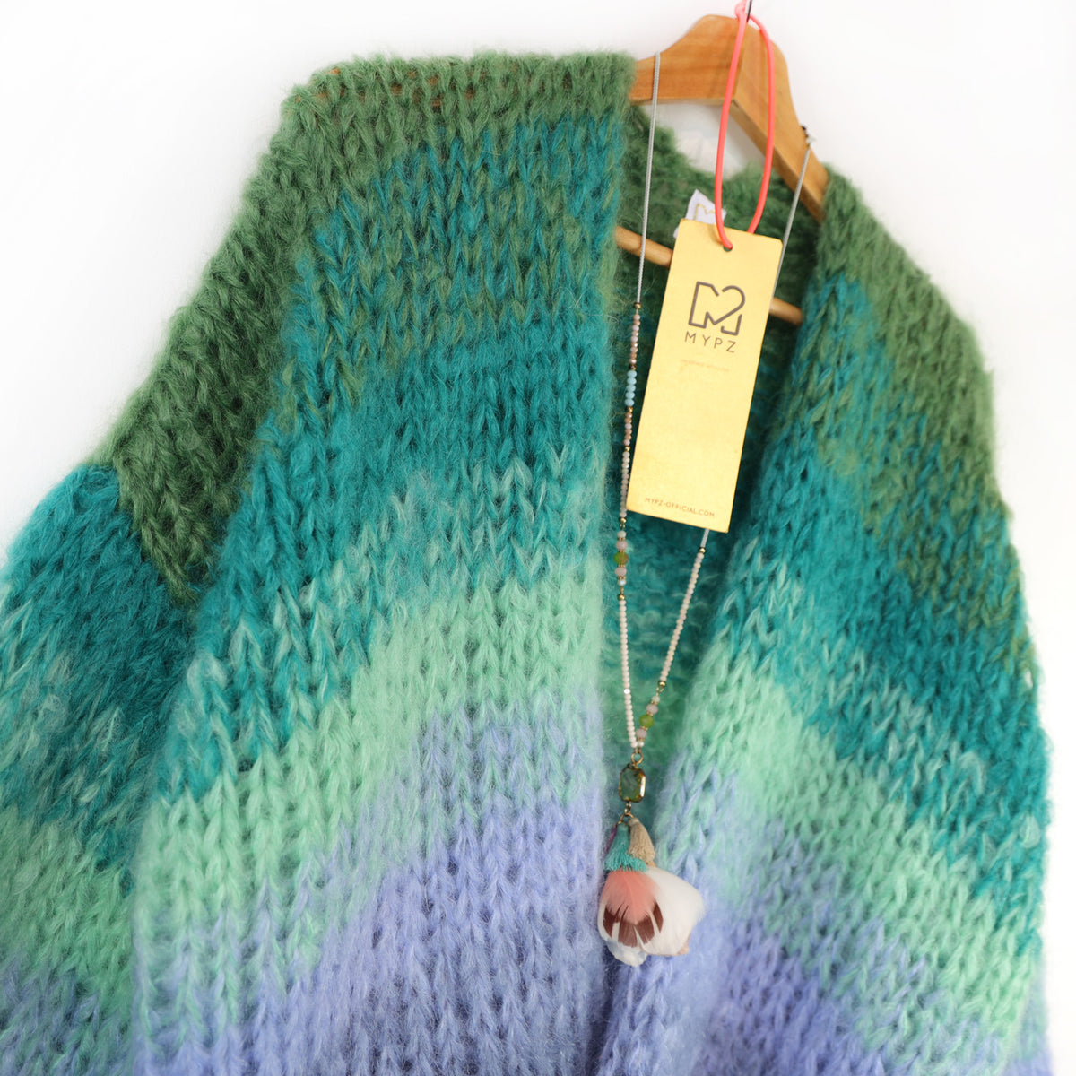 MYPZ Gilet en mohair épais Mystic Lagoon No15