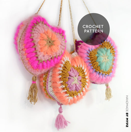 Modèle de crochet - Sac cœur 3D MYPZ (ENG-NL-DE-FR-ES)