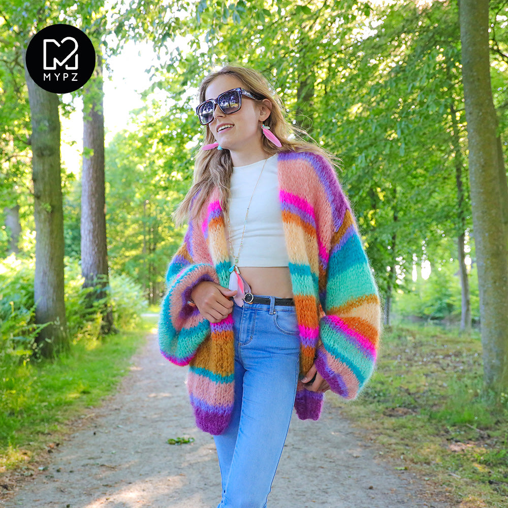Patron de tricot - MYPZ Basic Light Mohair Cardigan Crystal No10 (ENG-DE-NL-ES-FR-IT-DA-SV-NO)