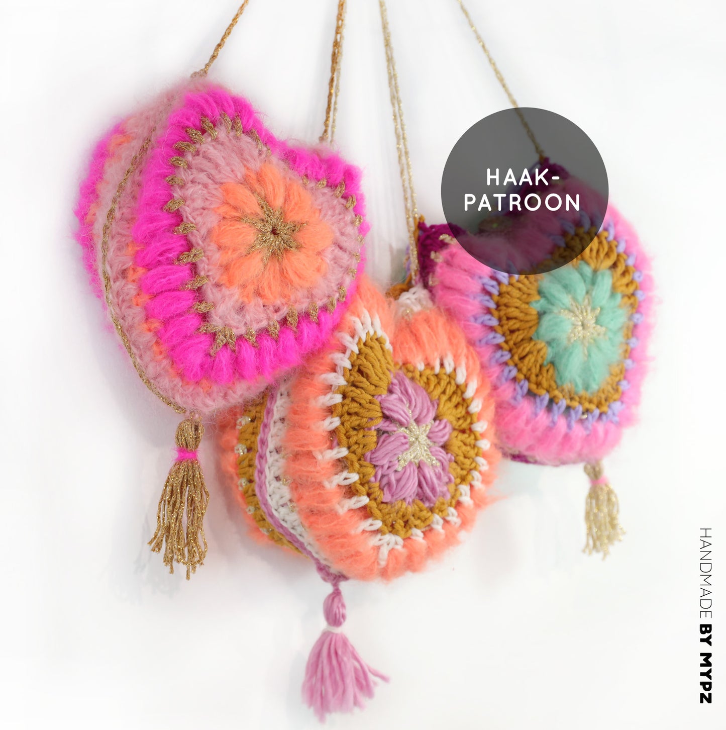 Modèle de crochet - Sac cœur 3D MYPZ (ENG-NL-DE-FR-ES)