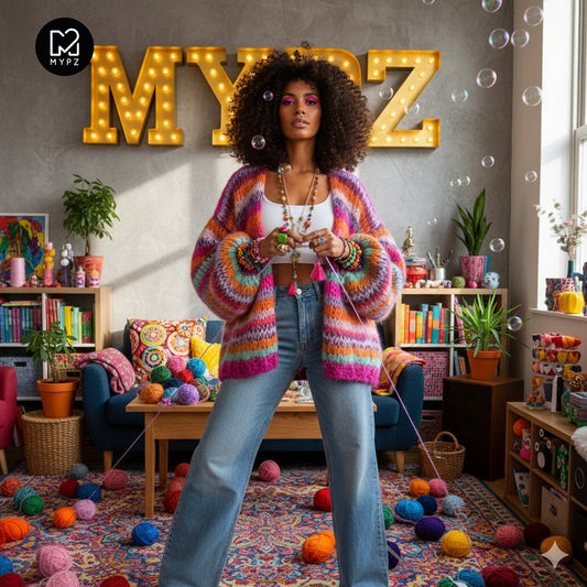 Knitting Kit – MYPZ Short Chunky Mohair Cardigan Lavie No.15 (ENG-NL-ES)