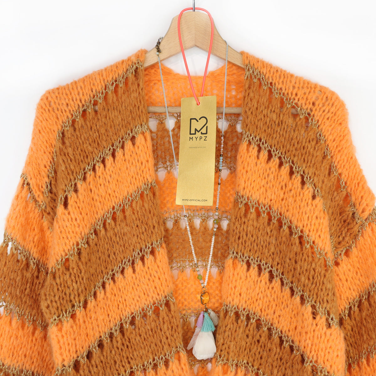 Cardigan Light Alpaca Golden Flow