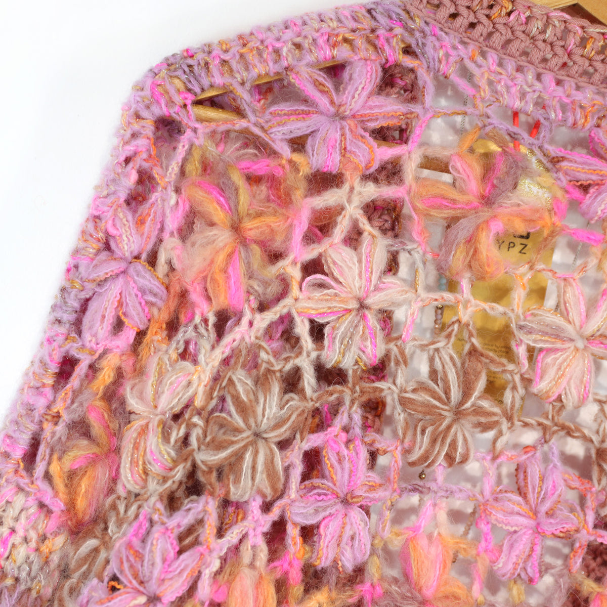 Kit de crochet - cardigan court MYPZ Short Wildflower Pecan (ENG-DE-NL-ES-FR-IT-DA-SV-NO)