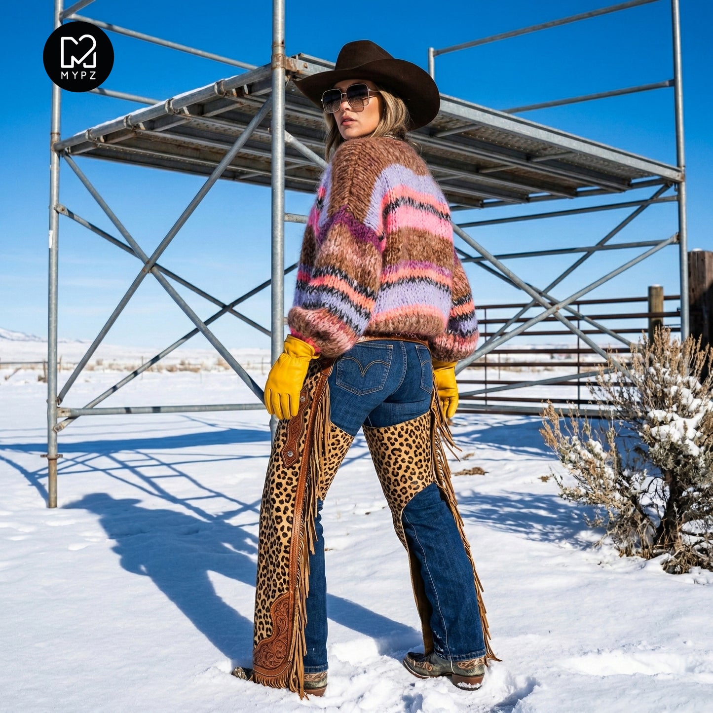 MYPZ Chunky Mohair Cardigan Tiger