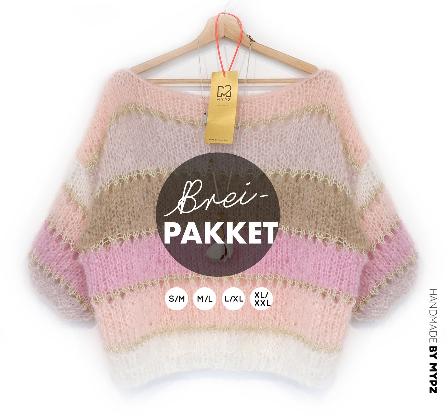 Kit de tricot – MYPZ Basic Light Mohair Top Beige No10 (ENG-NL-DE-FR)