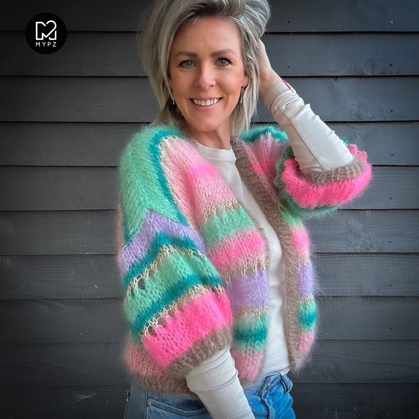 Knit pattern – MYPZ Light Mohair Cardigan Faby No10 (ENG-NL-DE)