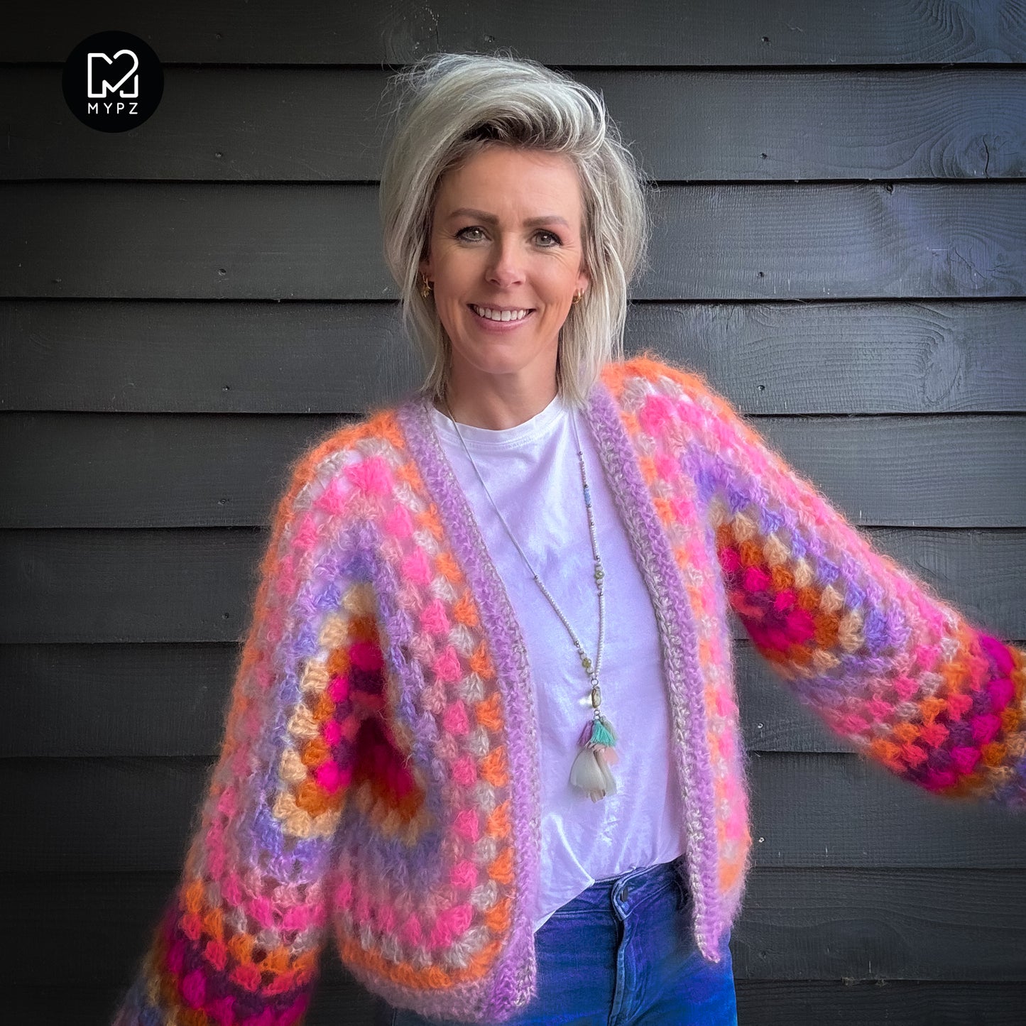 Kit de Crochet - MYPZ Hexagon Cardigan Pink Vibes (ENG-NL-DE-FR)