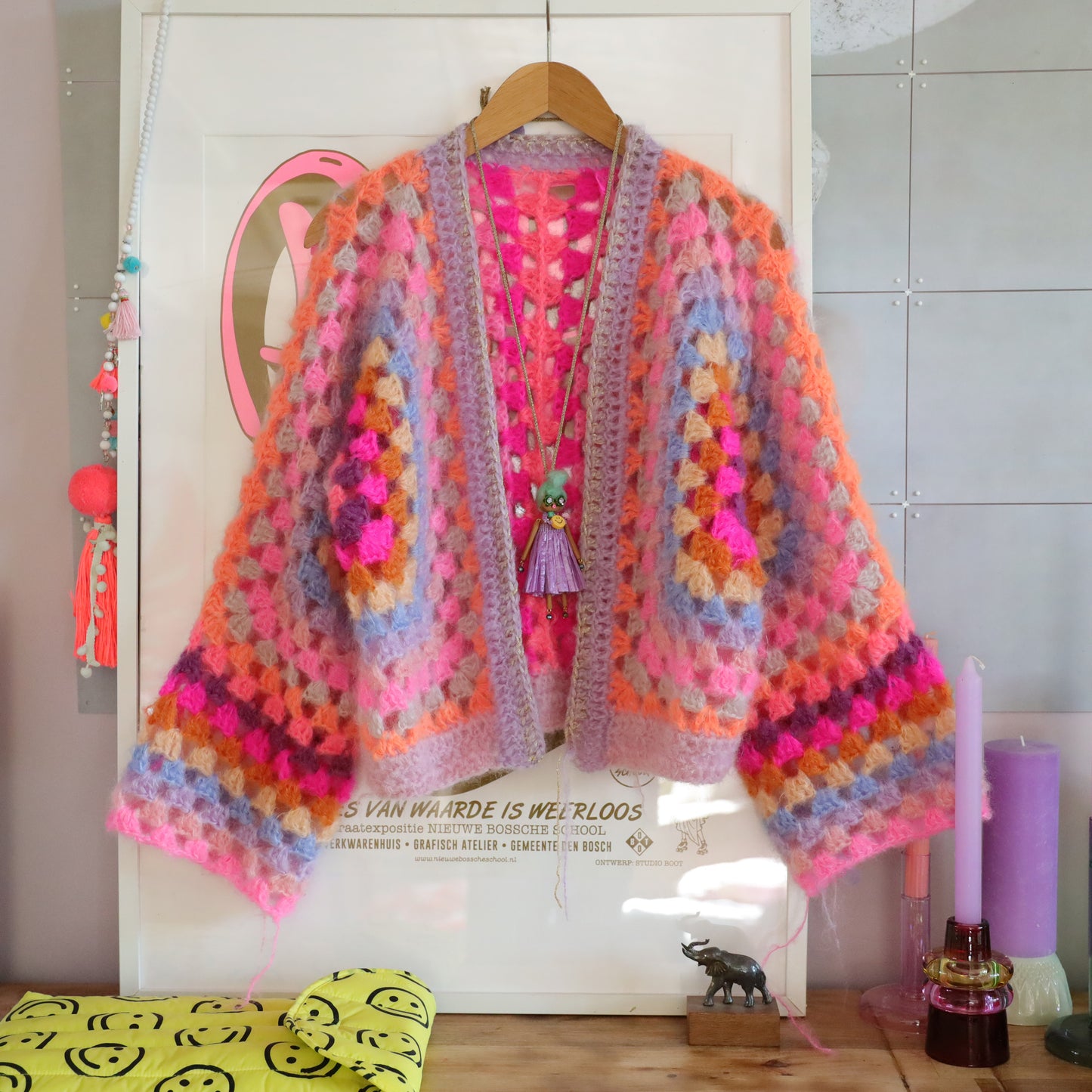 Kit de Crochet - MYPZ Hexagon Cardigan Pink Vibes (ENG-NL-DE-FR)