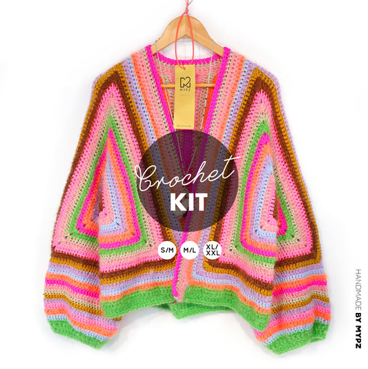 Crochet pattern - MYPZ Hexagon Cardigan Vibrant Soul (ENG-NL-DE)