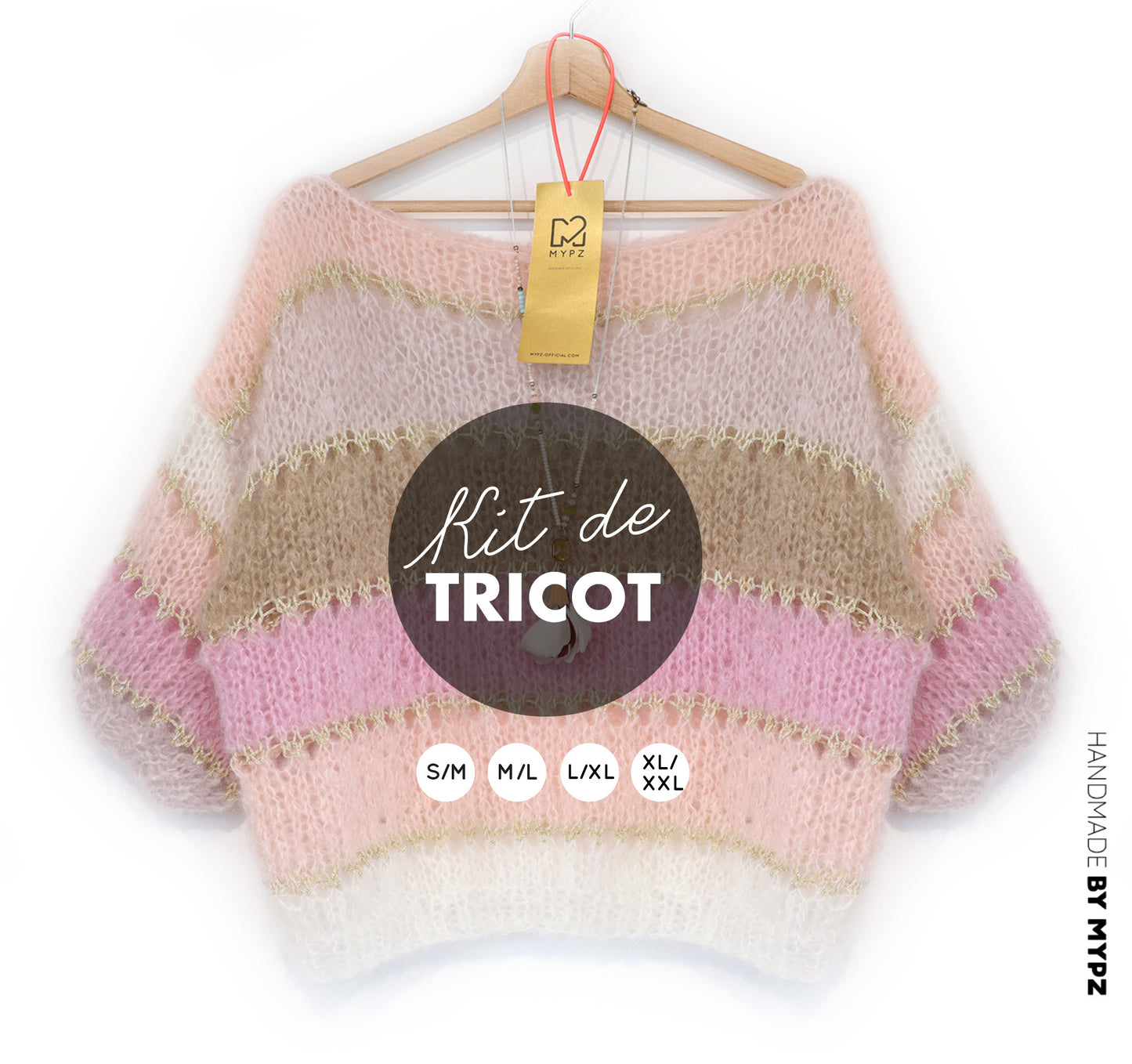 Kit de tricot – MYPZ Basic Light Mohair Top Beige No10 (ENG-NL-DE-FR)