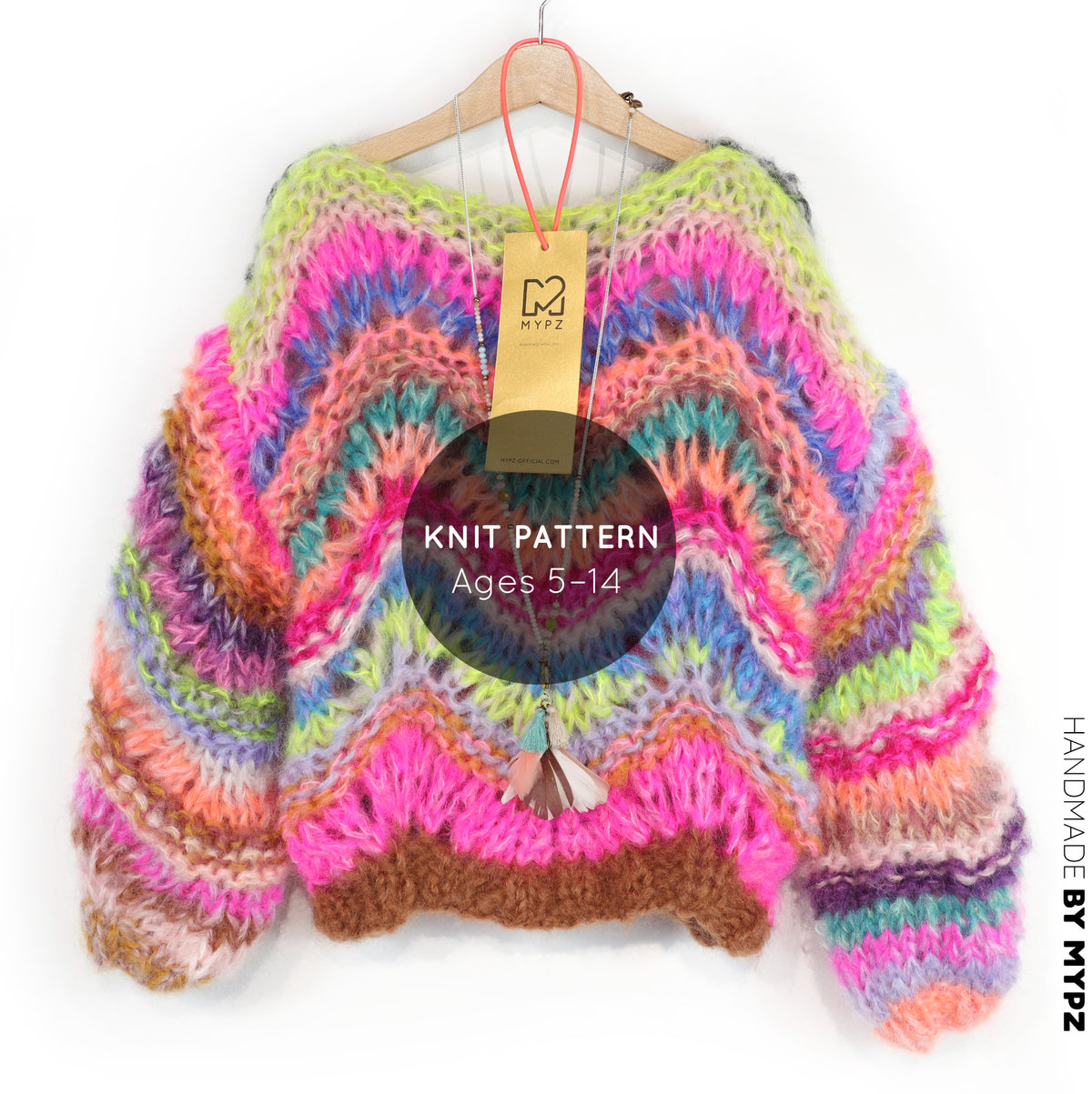 Lot de patrons pour enfants – 5 patrons de tricot colorés (ENG-NL-DE)