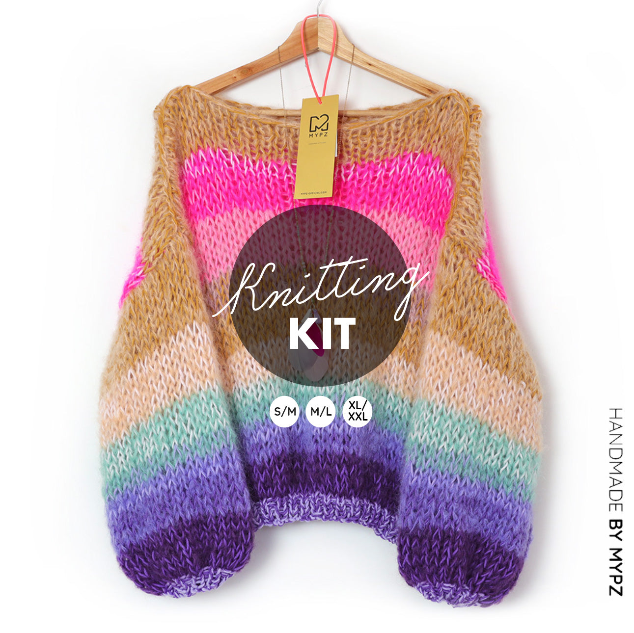 Knitting Kit – MYPZ Classic Mohair Pullover Rainbow No15 (ENG-NL)