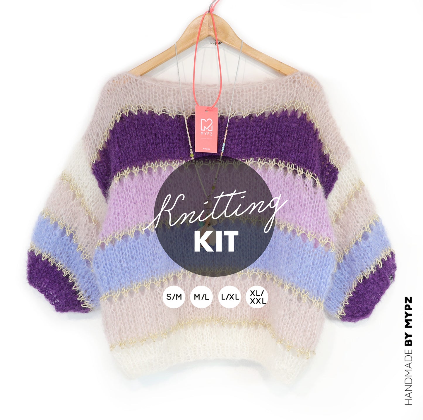 Knitting kit – MYPZ Basic Light Mohair Top Purple No10 (ENG-NL-DE-FR)