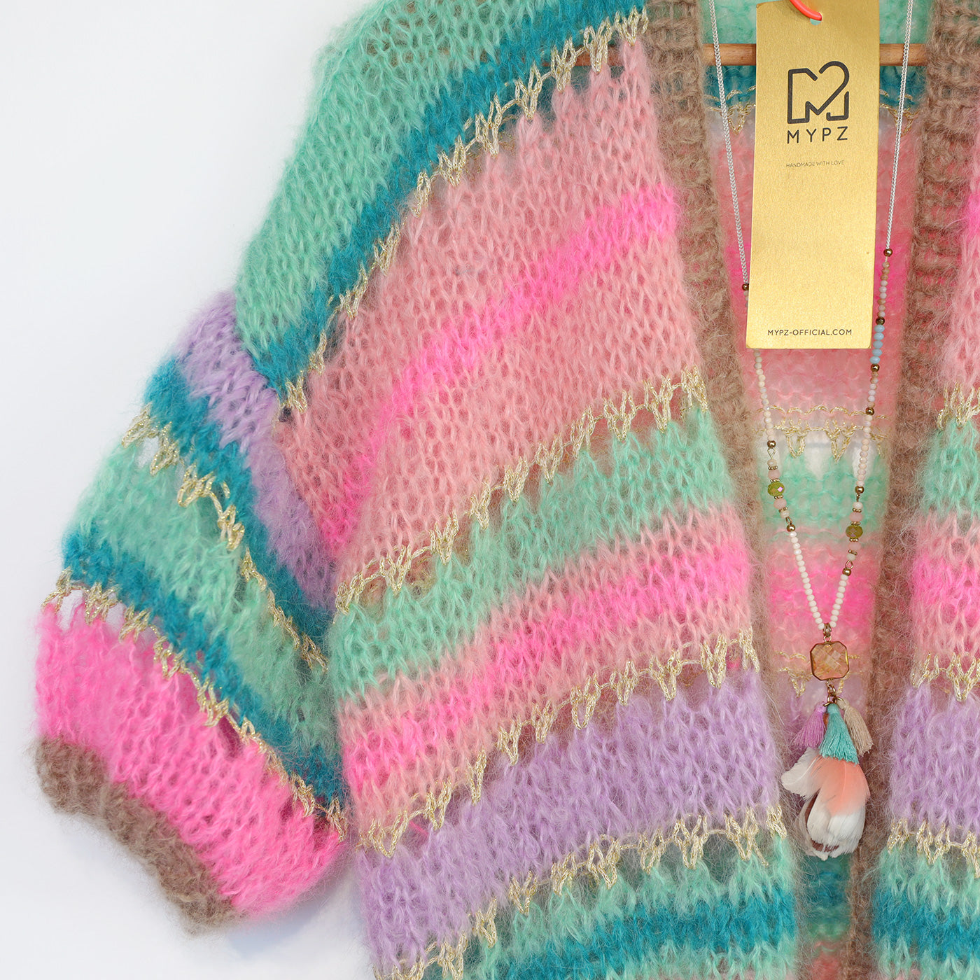 Knitting kit – MYPZ Short Light Mohair Cardigan Faby No10 (ENG-NL-DE)