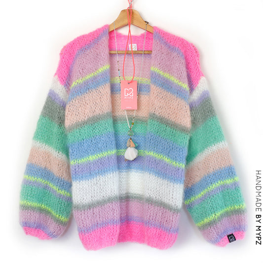 Knitting kit – MYPZ Basic Light Mohair Cardigan Helio No10 (ENG-NL-DE)