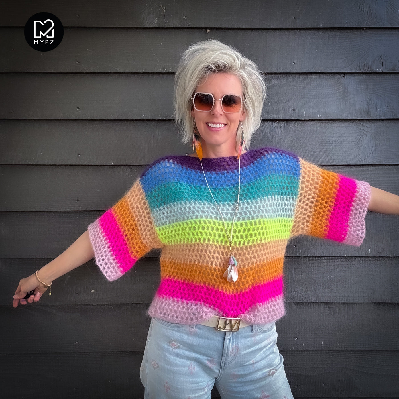 Crochet pattern – MYPZ crochet rainbow top (ENG-NL-DE)