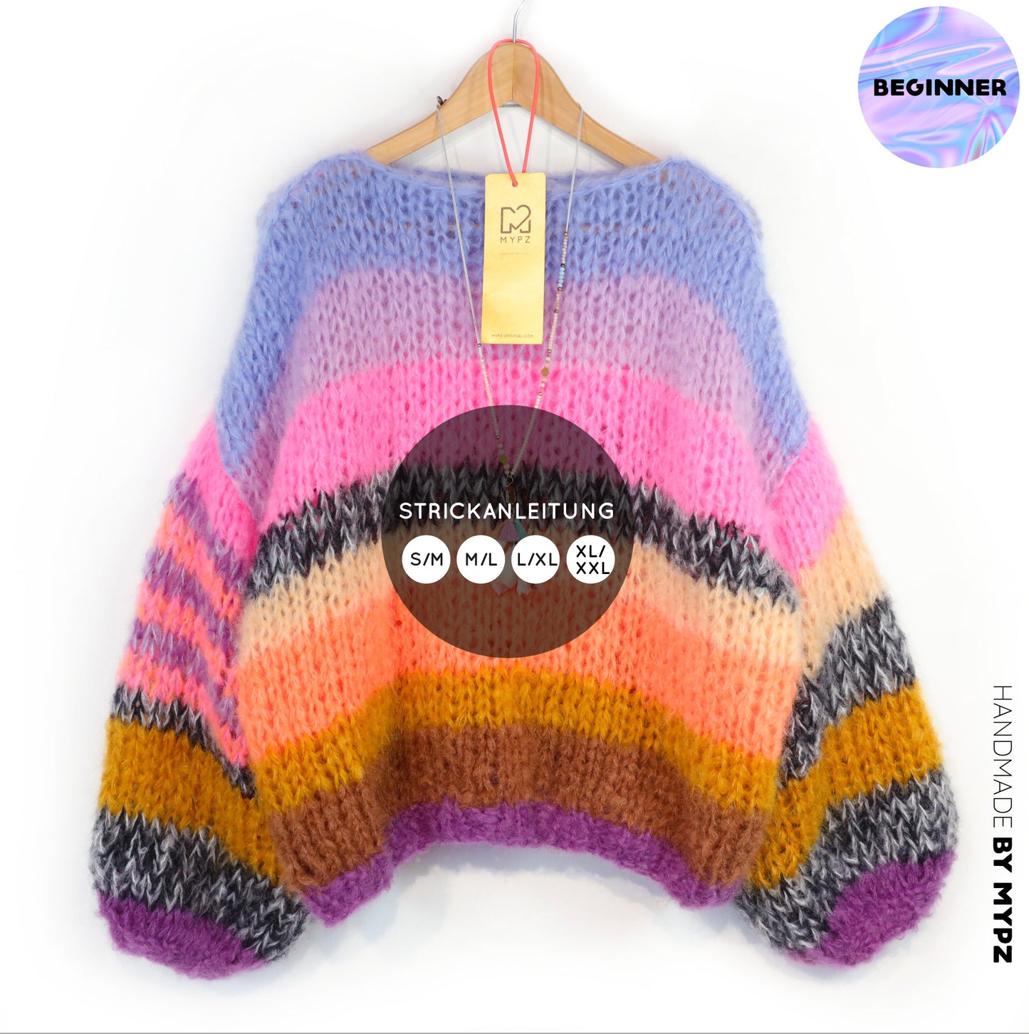 Knit pattern – MYPZ Basic Chunky Pullover Candy Heat No15 (ENG-NL-DE)