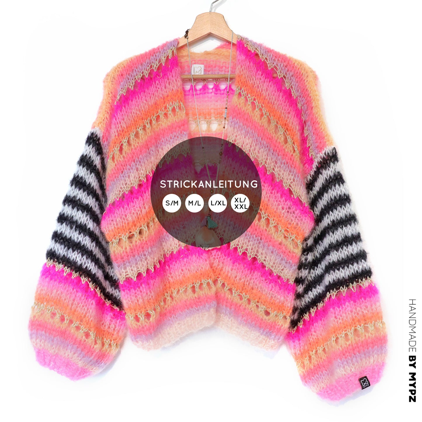 Knit pattern – MYPZ Light Mohair Cardigan Pink Magic No10 (ENG-NL-DE)