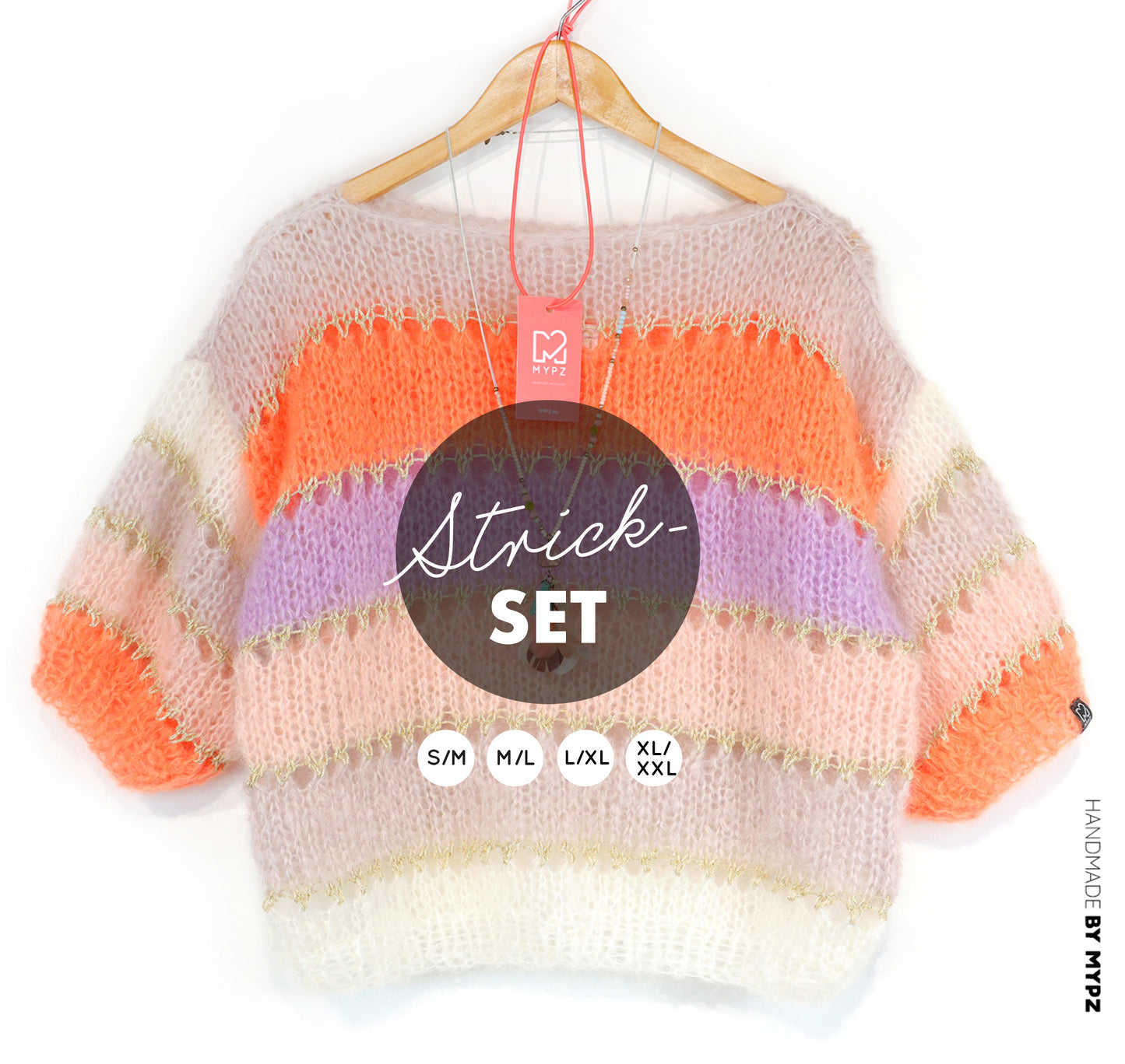 Kit de tricot – MYPZ Basic Light Mohair Top Orange No10 (ENG-NL-DE-FR)