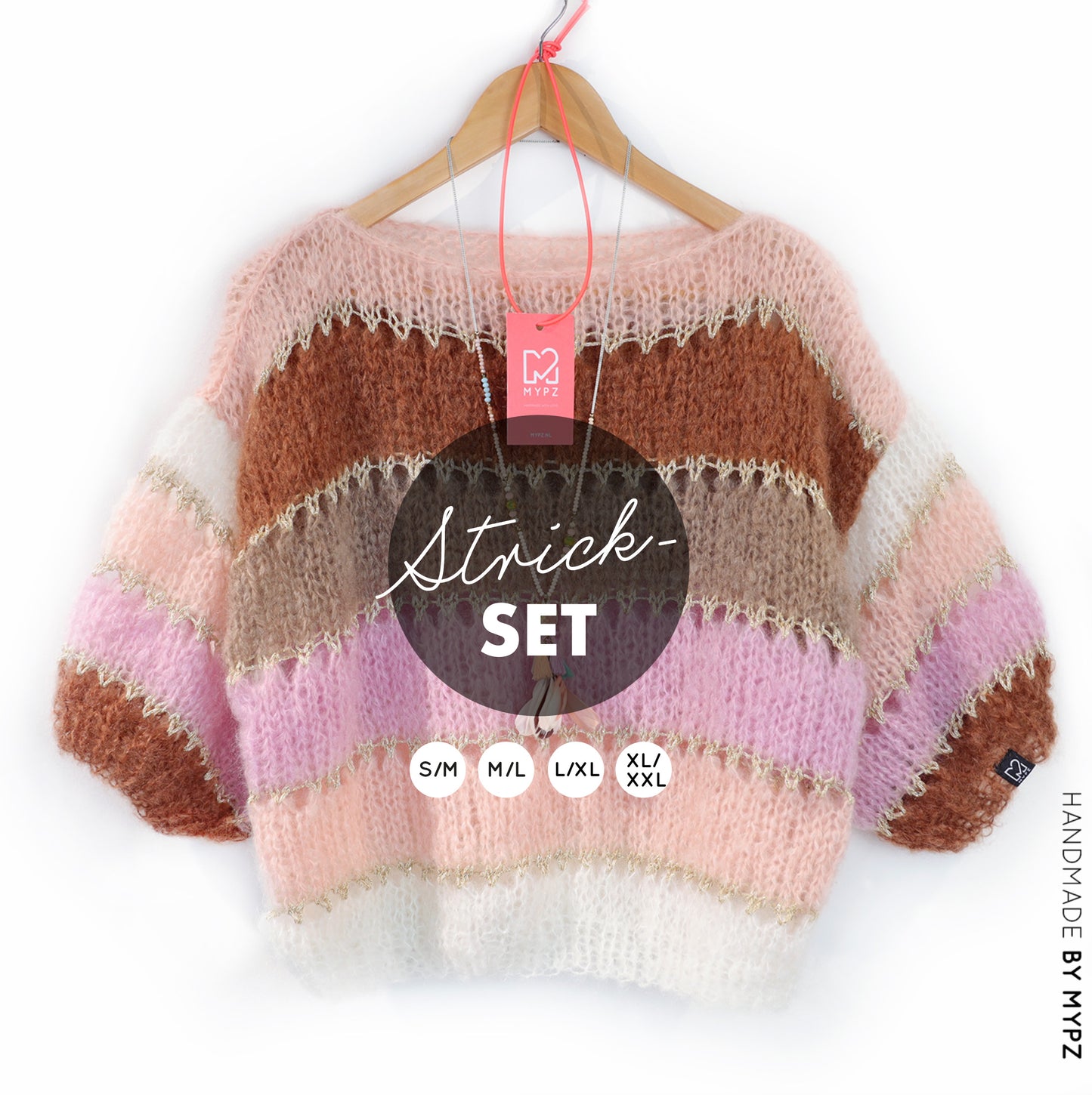 Kit de tricot – MYPZ Basic Light Mohair Top Sand No10 (ENG-NL-DE-FR)