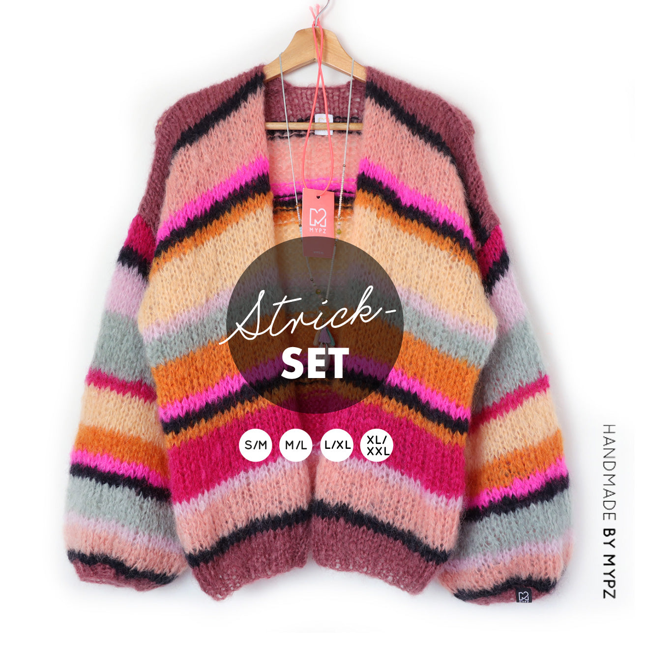 Knitting kit – MYPZ Basic Light Mohair Cardigan Hazel No10 (ENG-NL-DE)