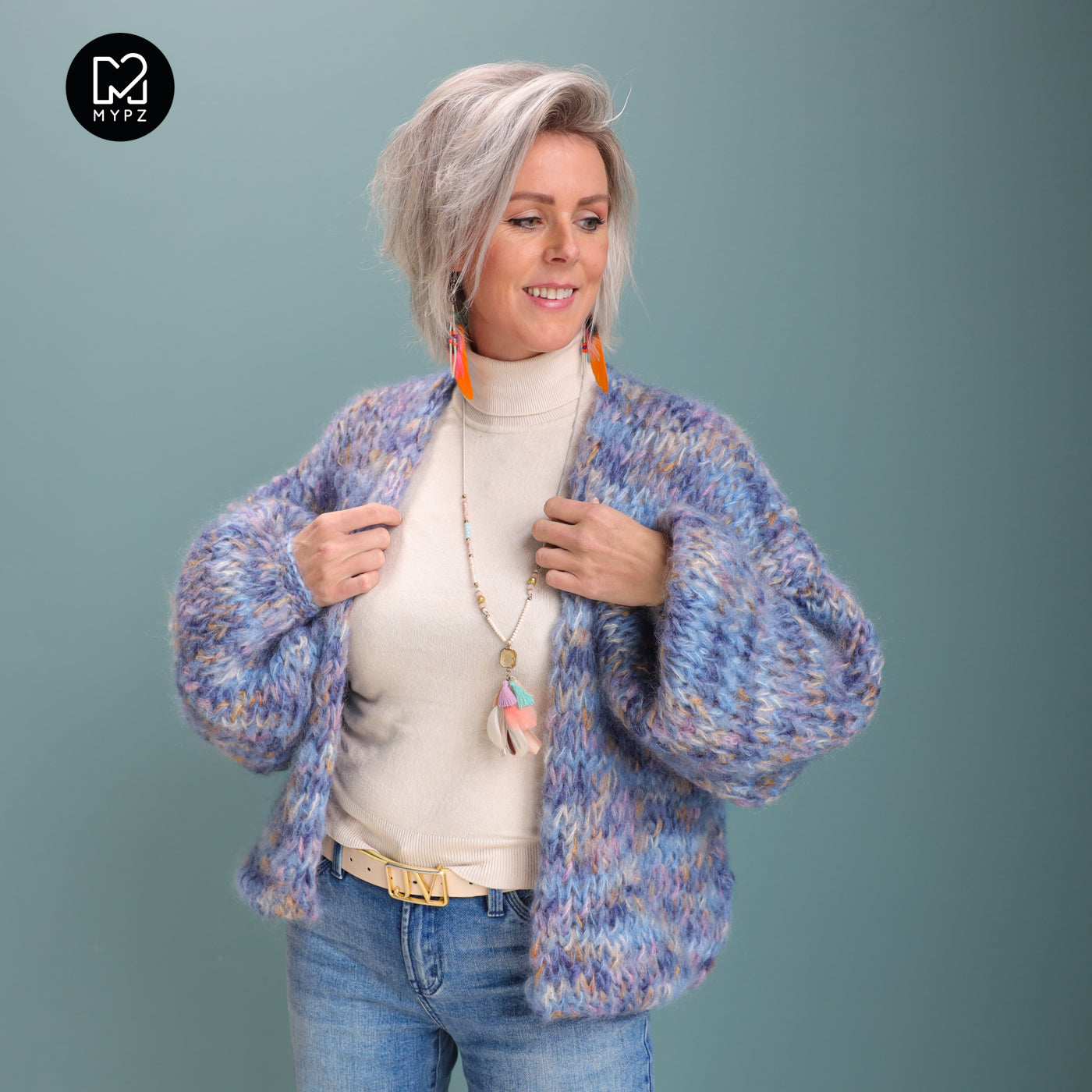 Knitting Kit – MYPZ Short Chunky Mohair Cardigan Western No.15 (ENG-NL-DE)