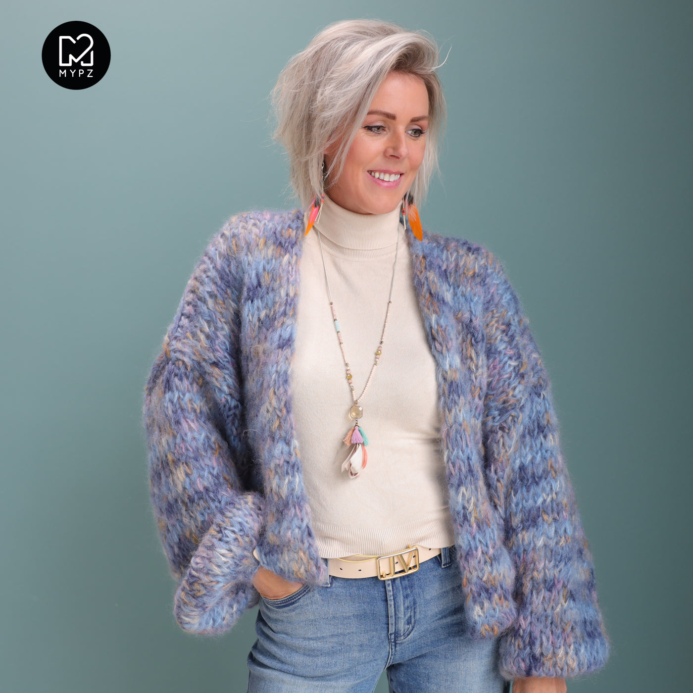Knitting Kit – MYPZ Short Chunky Mohair Cardigan Western No.15 (ENG-NL-DE)