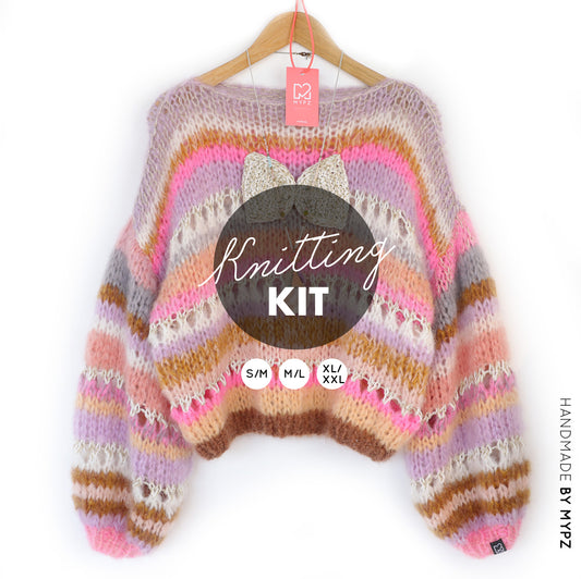 Knitting Kit – Chunky Mohair Pullover Bijoux No.12 (ENG-NL-DE)