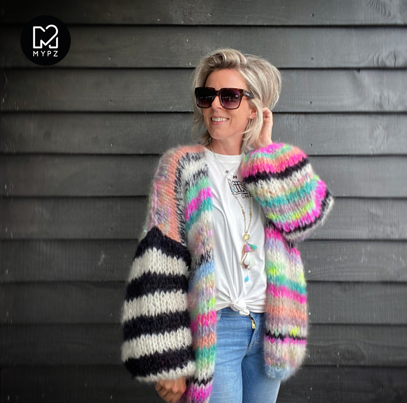 Knitting Kit – MYPZ Chunky Mohair Cardigan Indian Summer No.15 (ENG-NL-DE-NO)