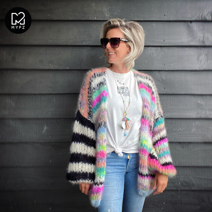 Knitting Kit – MYPZ Chunky Mohair Cardigan Indian Summer No.15 (ENG-NL-DE-NO)