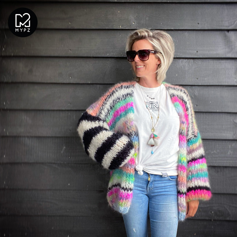 Knitting Kit – MYPZ Chunky Mohair Cardigan Indian Summer No.15 (ENG-NL-DE-NO)