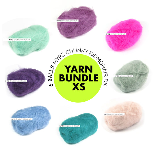 MYPZ Chunky Kidmohair DK - Yarn Bundle XS - 8 balls