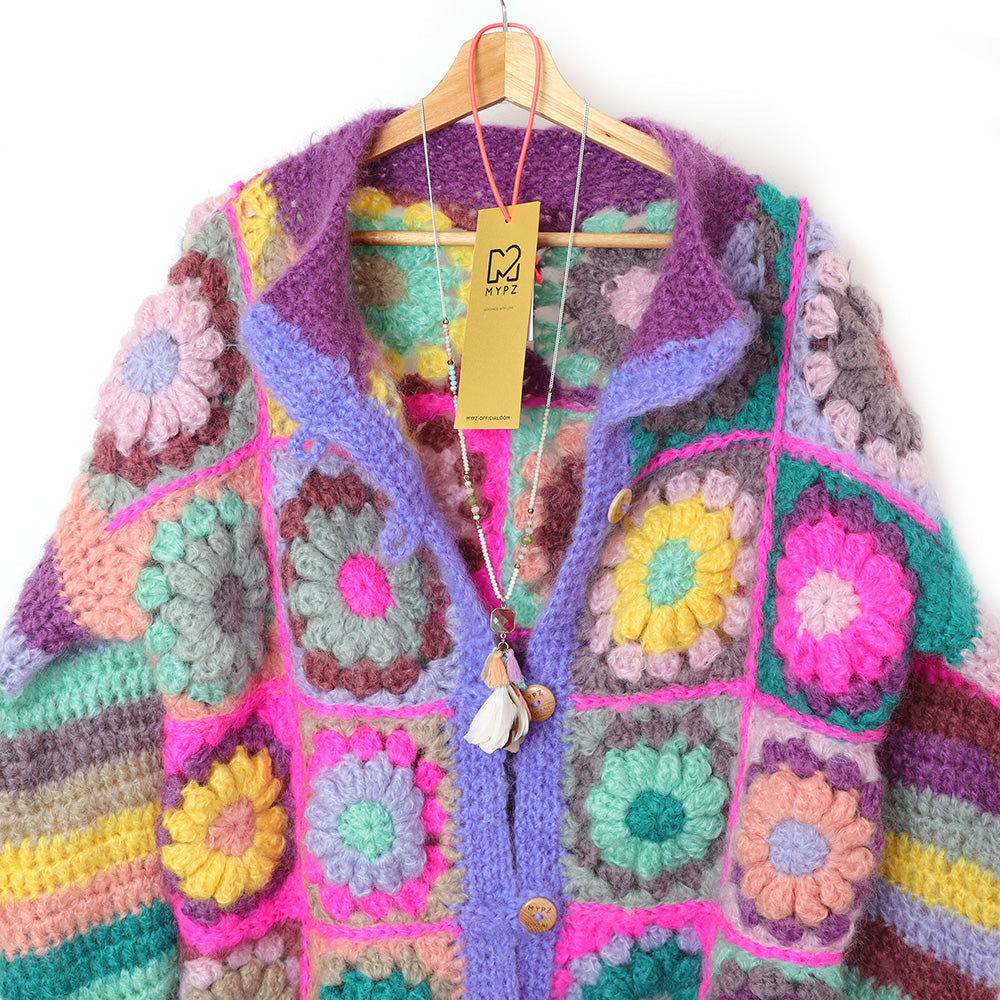 MYPZ Chunky Mohair Cardigan Sunflower