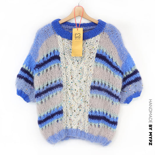 MYPZ Light Alpaca Mohair Top Cœur torsadé bleu n°10