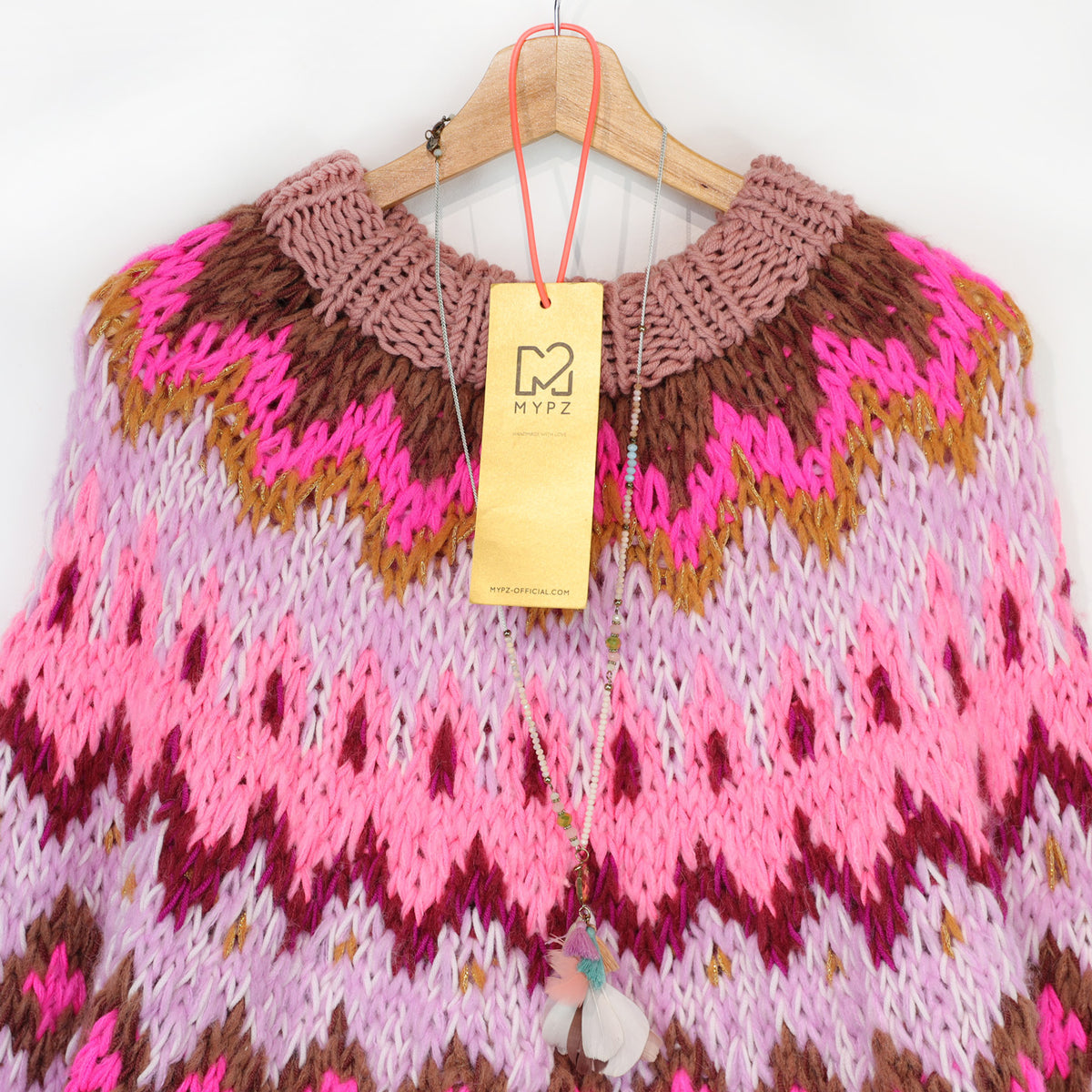 Patron de tricot - MYPZ Chunky Topdown Alpaca Pullover Raspberry n° 12 (ENG-DE-NL-ES-FR-IT-DA-SV-NO)