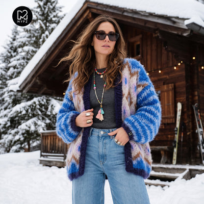 Patron de tricot – Veste en mohair épais Alpine Breeze No.12 (ENG-DE-NL-ES-FR-IT-DA-SV-NO)