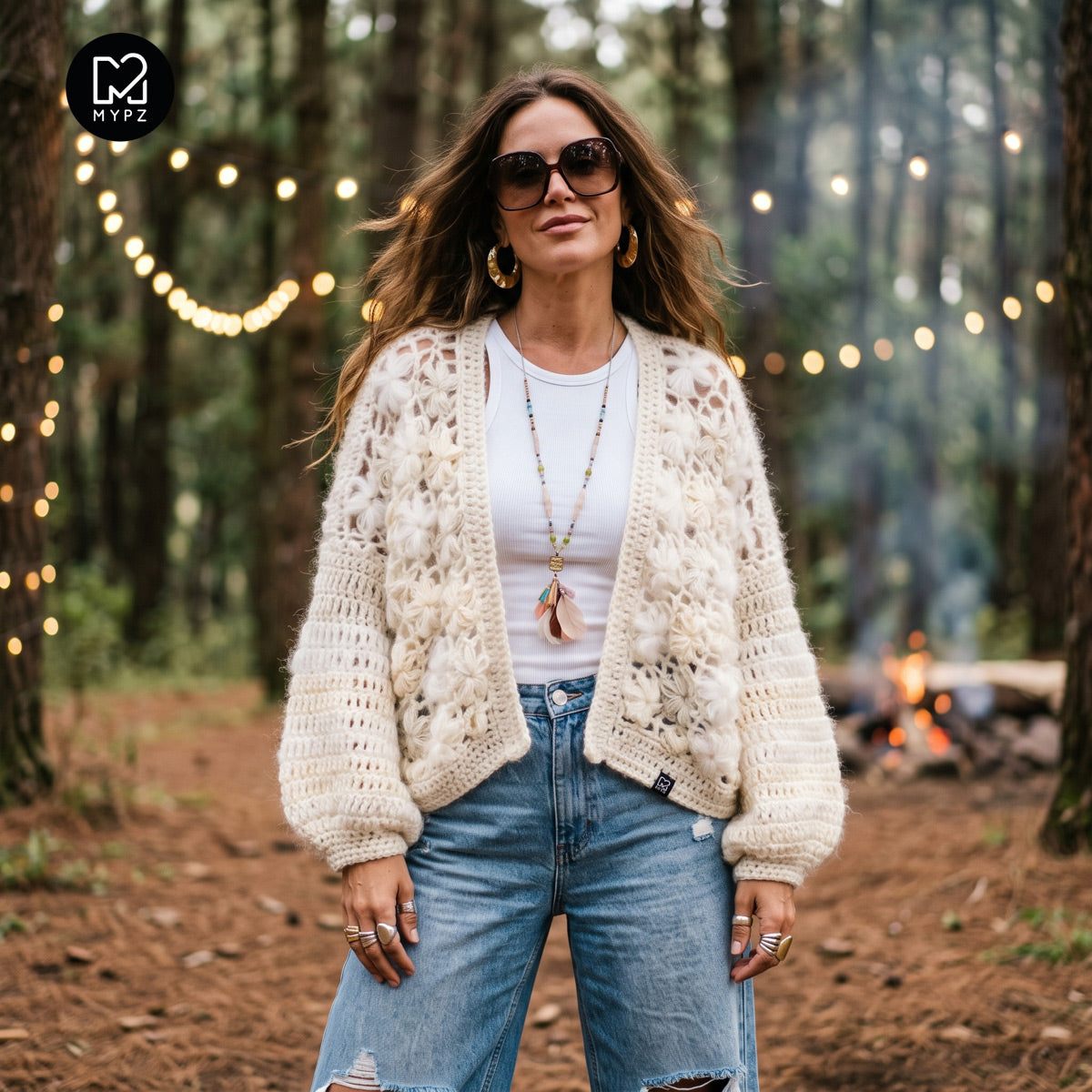 Patron de crochet - MYPZ gilet bomber court Wildflower (ENG-DE-NL-ES-FR-IT-DA-SV-NO)
