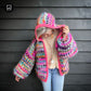 Knit pattern – MYPZ Chunky Mohair Rib Cardigan Confetti with hoodie No.12 (ENG-NL)