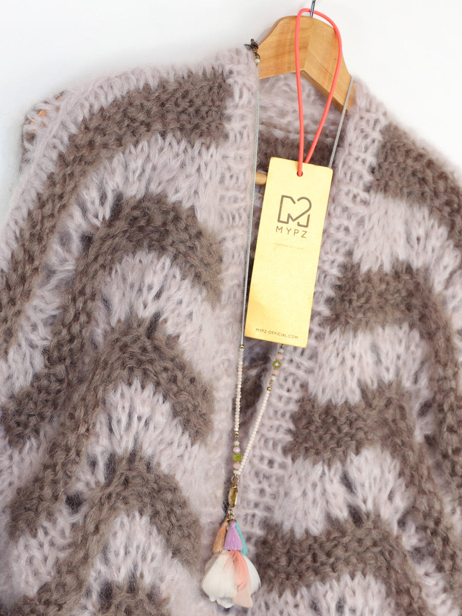 Gilet court en mohair épais MYPZ Stonies Wave