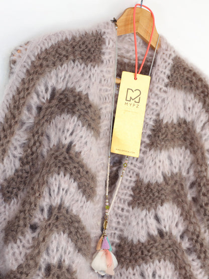 Gilet court en mohair épais MYPZ Stonies Wave