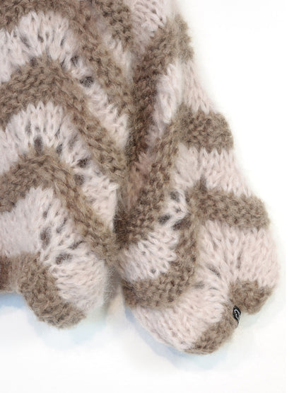 Gilet court en mohair épais MYPZ Stonies Wave