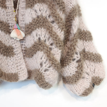 Patron de tricot - cardigan court en mohair épais Stonies Wave n°12 (ENG-DE-NL-ES-FR-IT-DA-SV-NO)