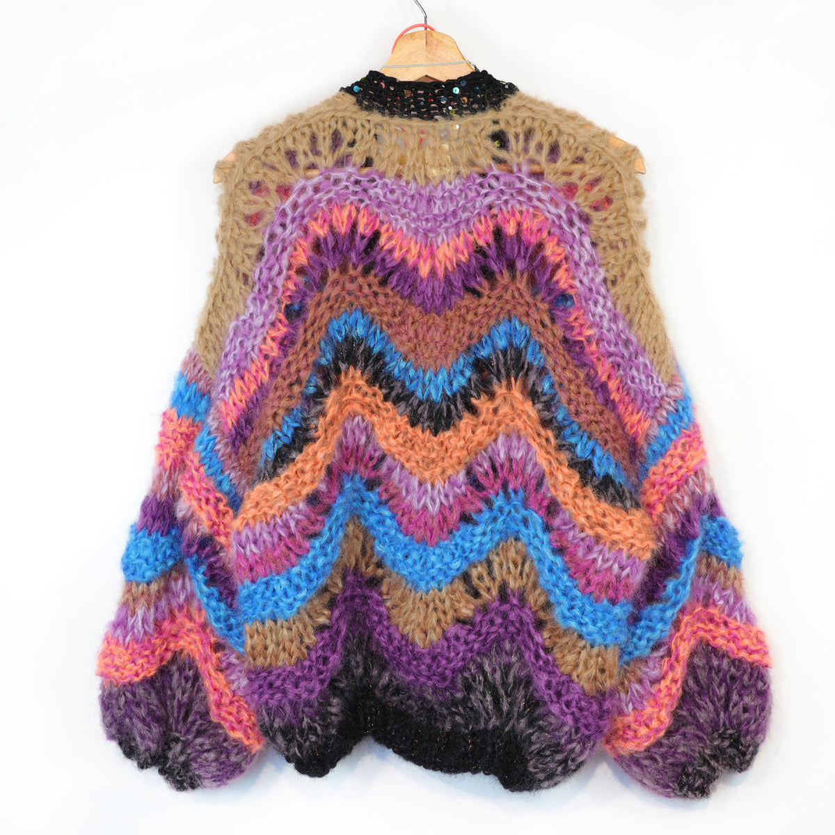 Knitting Kit – Short Chunky Mohair Cardigan Maple Wave No.12 (ENG-DE-NL-ES-FR-IT-DA-SV-NO)