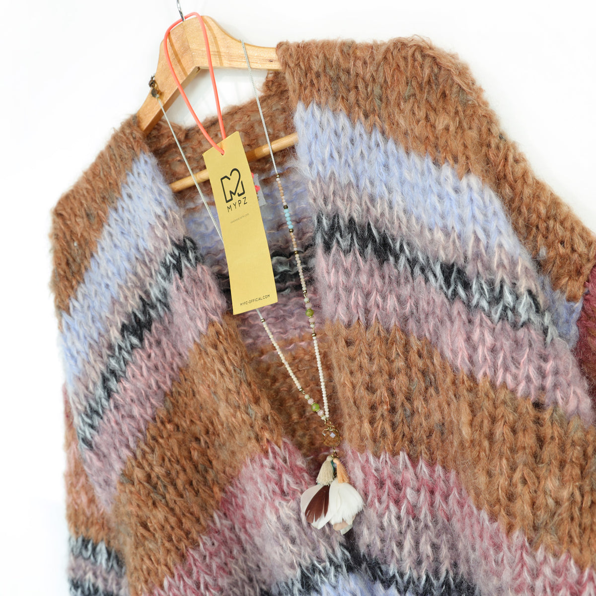 Patron de tricot – Cardigan MYPZ en mohair épais Walnut n° 15 (ENG-DE-NL-ES-FR-IT-DA-SV-NO)