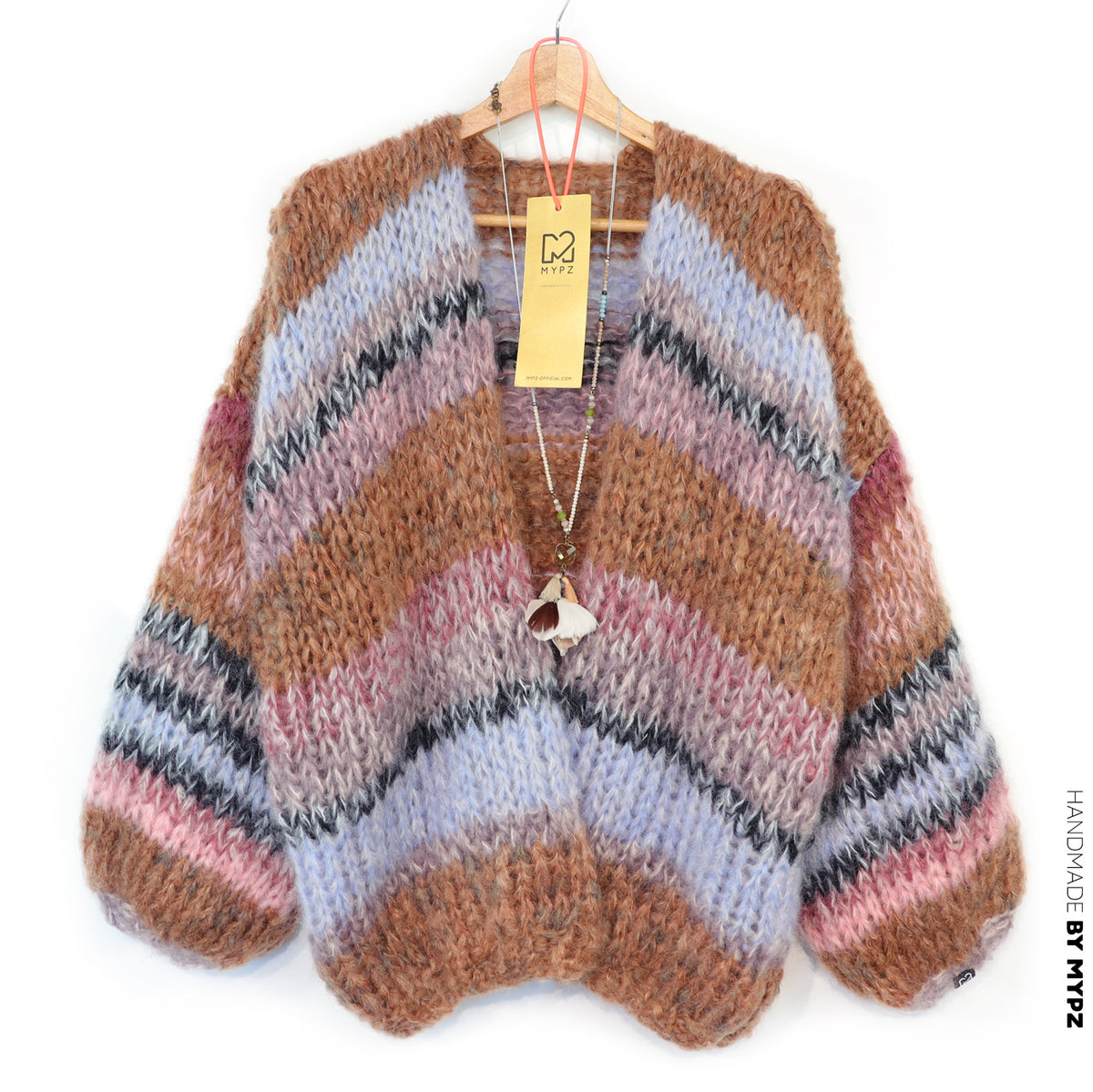 Patron de tricot – Cardigan MYPZ en mohair épais Walnut n° 15 (ENG-DE-NL-ES-FR-IT-DA-SV-NO)